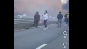 Bike Crash Flames