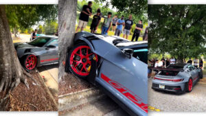 Porsche Spins Out