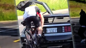 Cyclist DeLorean Crash