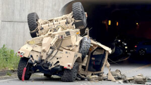Tank Tumbles on I-90