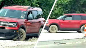 Bronco Concrete Mishap